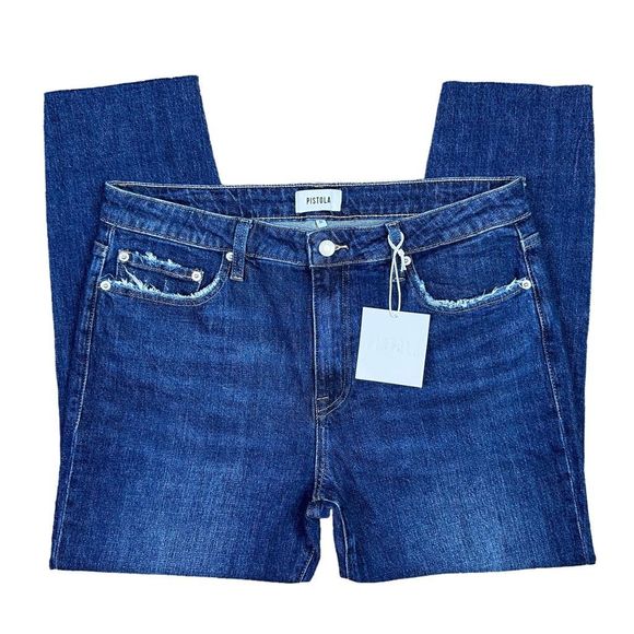 Pistola Dark Wash Essex Distressed Jeans Q6643CSF-ESXP - Size 31 - Picture 3 of 8